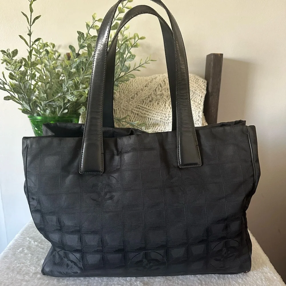 Chanel Black Travel Line Tote